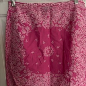 Boston Proper Pink & White Bandana Print Skirt Size 6